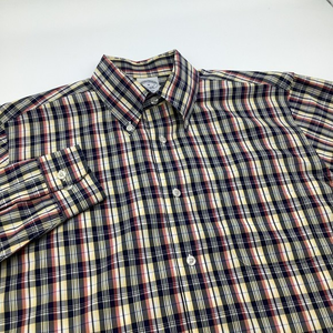 Brooks‎ Brothers 1818 Regent Mens Supima Cotton Long Sleeve Shirt Plaid Medium